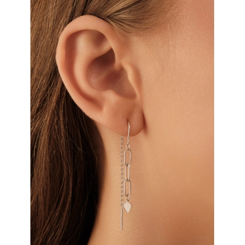 Серьги продевки из серебра 925 пробы