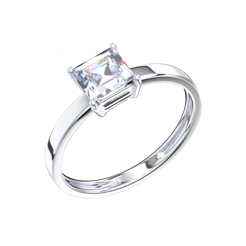 Кольцо из серебра 925 пробы с фианитами