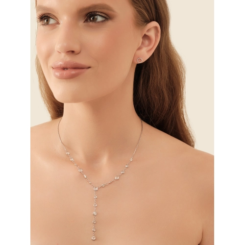 Колье галстук из серебра 925 пробы с фианитами