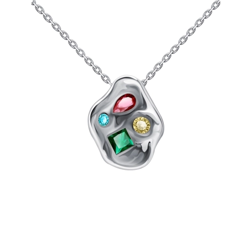 Колье (925) кварц синт.