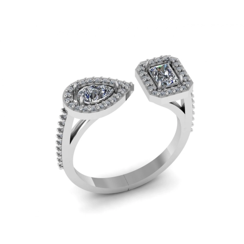 Кольцо из серебра 925 пробы с фианитами