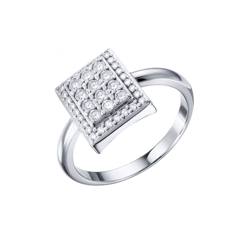 Кольцо из серебра 925 пробы с фианитами