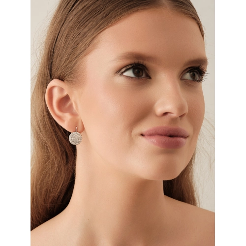 Серьги из серебра 925 пробы с фианитами