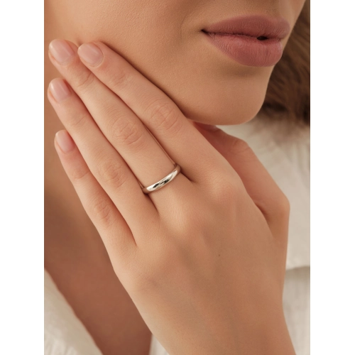 Обручальное кольцо из белого золота 585 пробы