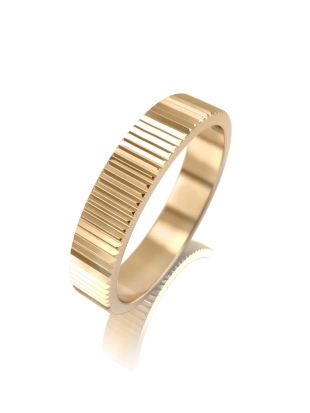 Обручальное кольцо из желтого золота 585 пробы