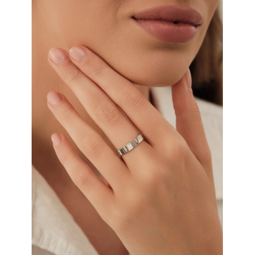 Обручальное кольцо из белого золота 585 пробы