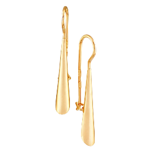 Серьги петельки из золота 585 пробы