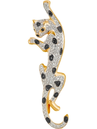 Брошь (585) цветной фианит