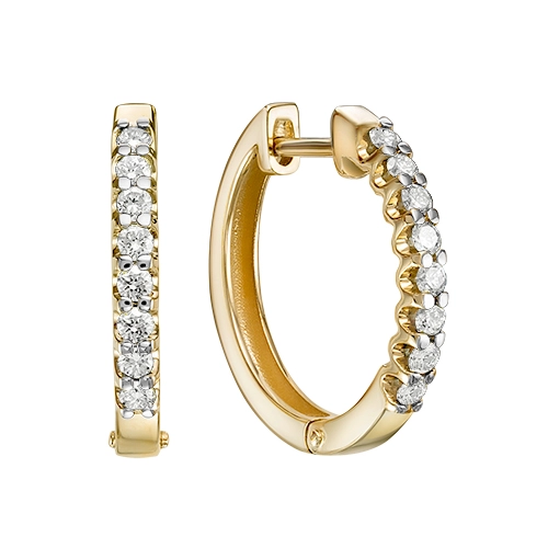 Серьги из золота 585 пробы с бриллиантами