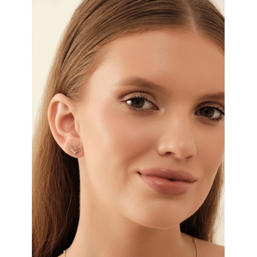 Серьги пусеты из белого золота 585 пробы