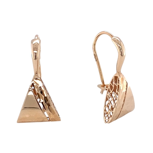 Серьги петельки из золота 585 пробы