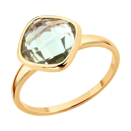 Кольцо (585) празиолит