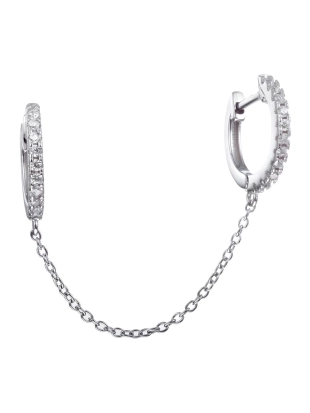 Серьга (925) циркон