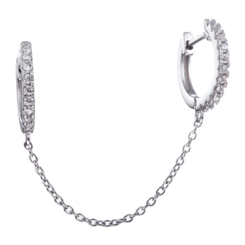 Серьга (925) циркон