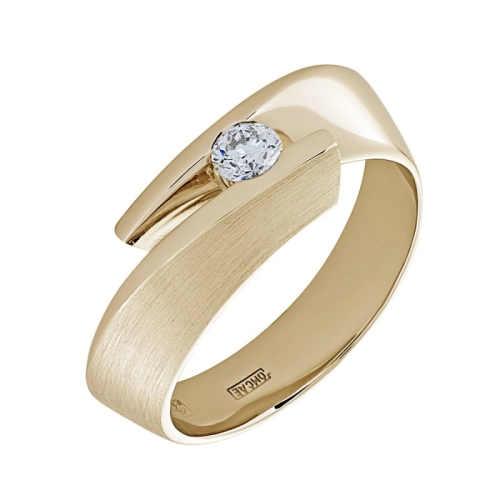 Кольцо из желтого золота 750 пробы с бриллиантами