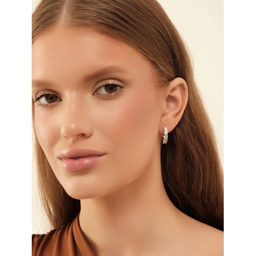 Серьги из серебра 925 пробы с цирконами