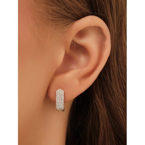 Серьги из серебра 925 пробы с цирконами