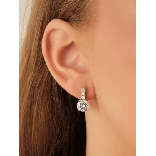 Серьги из серебра 925 пробы с цирконами