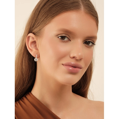 Серьги из серебра 925 пробы с цирконами