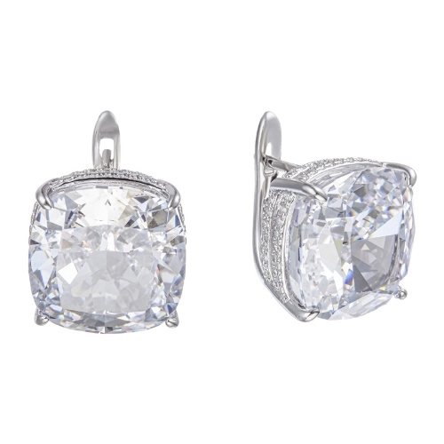 Серьги из серебра 925 пробы с цирконами