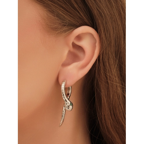 Серьги из серебра 925 пробы с цветными цирконами