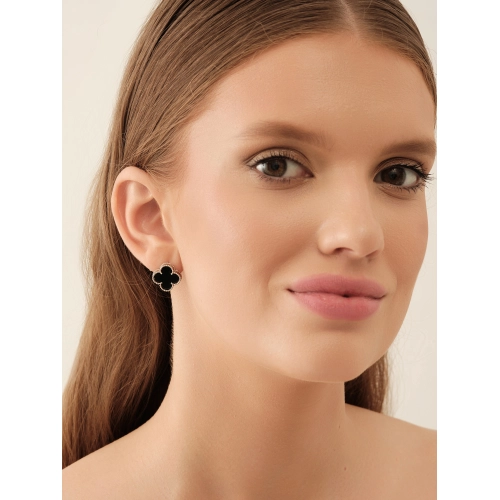 Серьги из серебра 925 пробы с ониксом