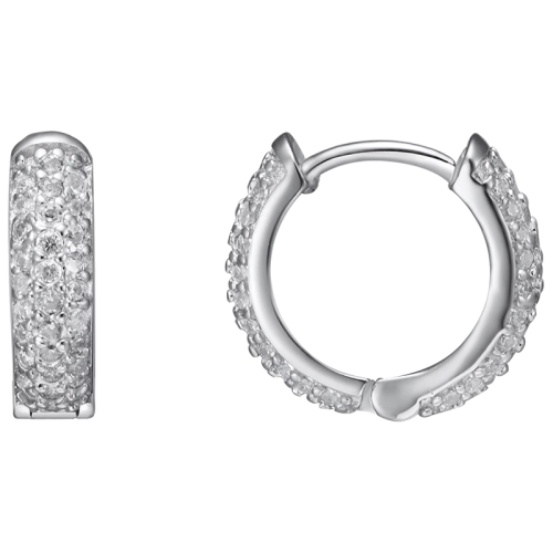Серьги из серебра 925 пробы с цирконами
