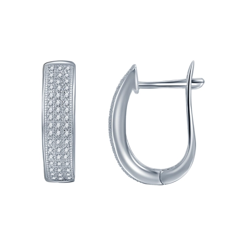 Серьги из серебра 925 пробы с цирконами