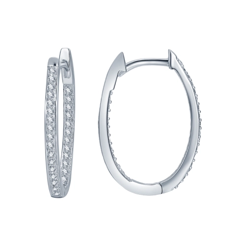Серьги из серебра 925 пробы с цирконами