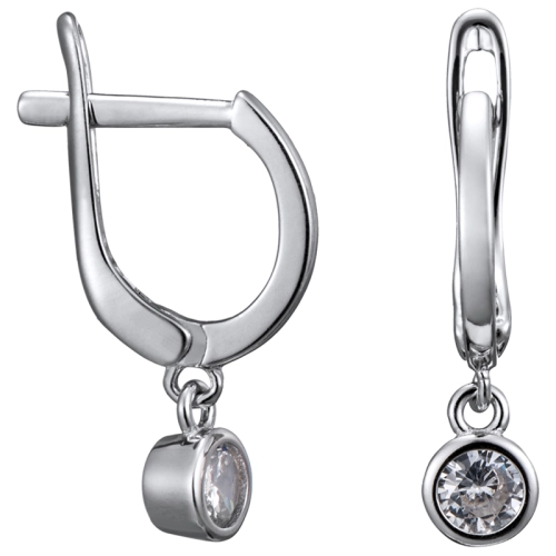 Серьги из серебра 925 пробы с цирконами