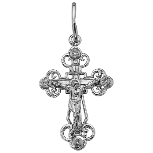 Подвеска Крест из серебра 925 пробы с фианитами