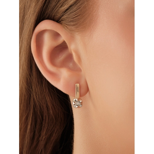 Серьги из золота 585 пробы с бриллиантами