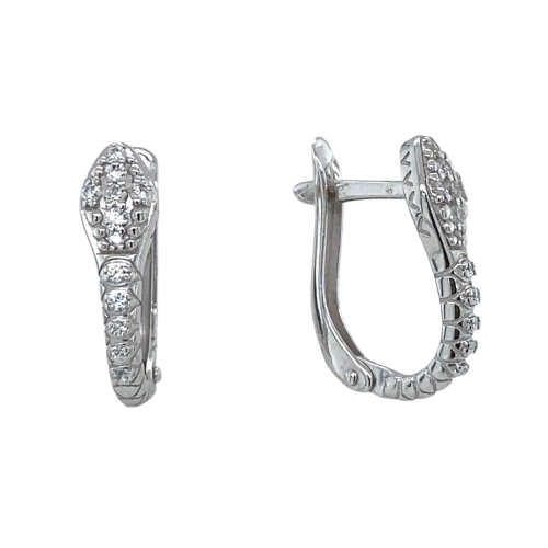 Серьги из серебра 925 пробы с фианитами