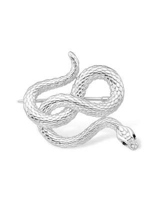 Брошь из серебра 925 пробы с фианитами