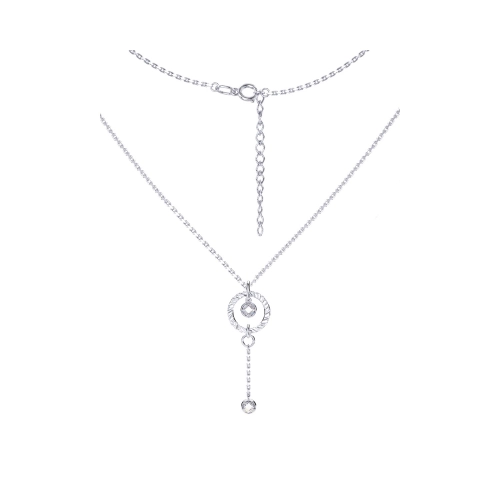 Колье из серебра 925 пробы с фианитами