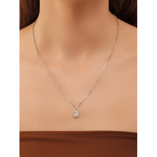 Подвеска из серебра 925 пробы с фианитами