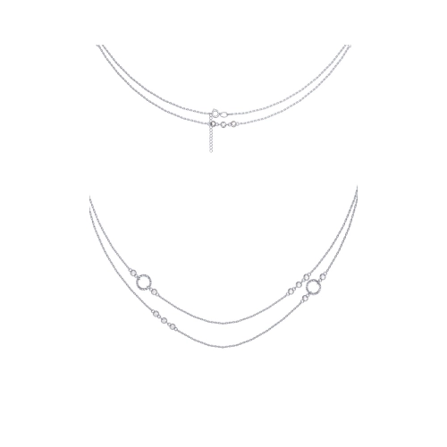 Колье из серебра 925 пробы с фианитами