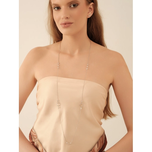 Колье из серебра 925 пробы с фианитами