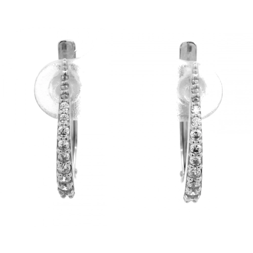 Серьги из серебра 925 пробы с фианитами