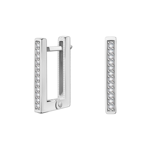Серьги из серебра 925 пробы с фианитами