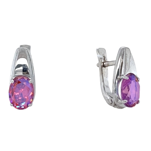 Серьги из серебра 925 пробы с ситаллами