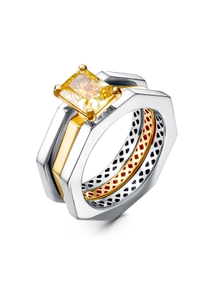 Кольцо (585 б) бриллианит