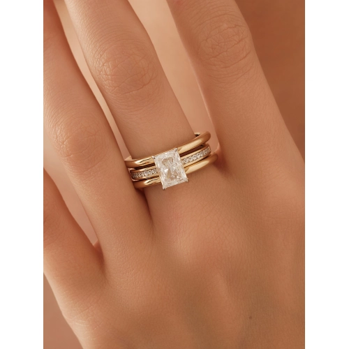 Кольцо (585 ж) бриллианит, фианит