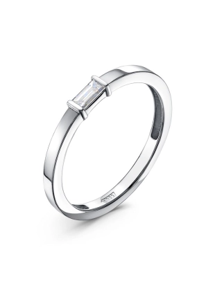 Обручальное кольцо из белого золота 585 пробы с бриллиантами