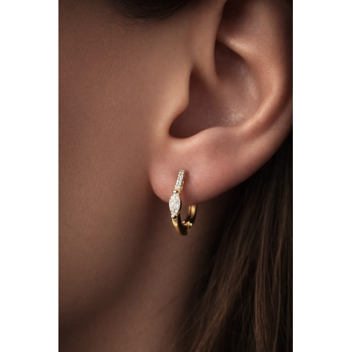 Серьги из золота 585 пробы с фианитами