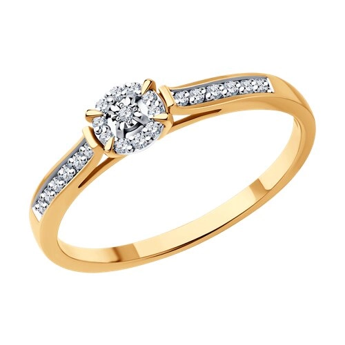 Кольцо из золота 585 пробы с бриллиантами