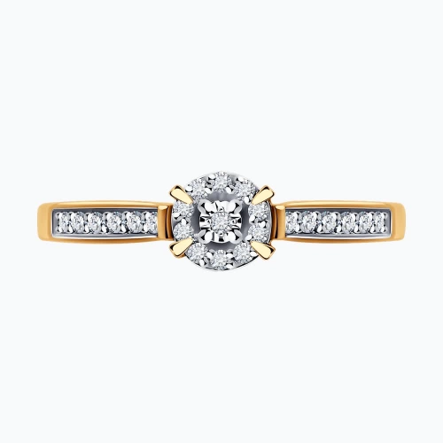 Кольцо из золота 585 пробы с бриллиантами