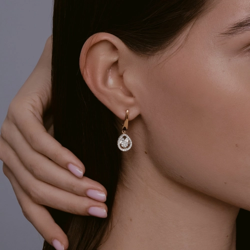 Серьги из золота 585 пробы с бриллиантами