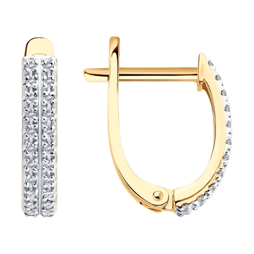 Серьги из золота 585 пробы с бриллиантами