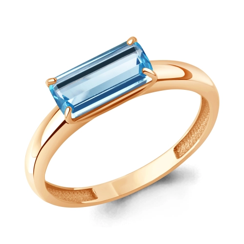 Кольцо (585) топаз синт.